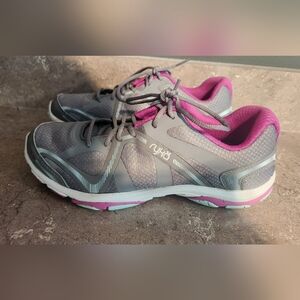 Ryka Influence N-Gage Training Sneakers Women’s Size 8 Wide Pink‎ Gray